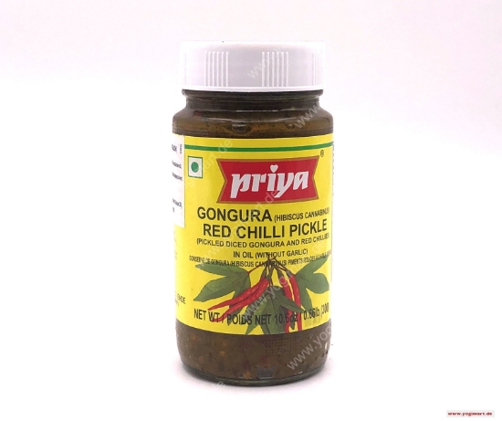 Picture of Priya Gongura Red Chilli Pickle 300g (Without Garlic)