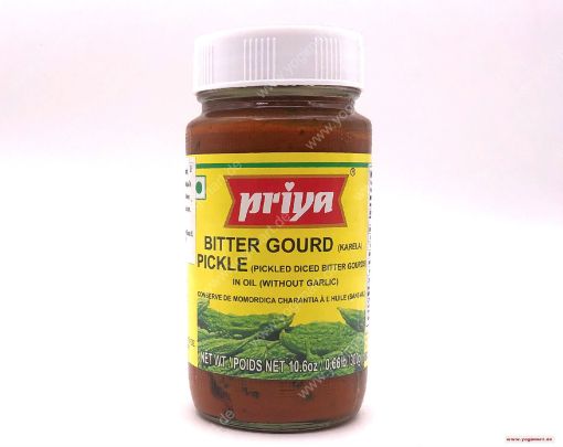 Picture of Priya Bitter Gourd  (Karela) Pickle 300g (Without Garlic) - Exp 31.03.2025