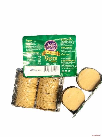 Heera Mini Papadums Green Chilly 200g - Yogi Mart - Online Indian ...
