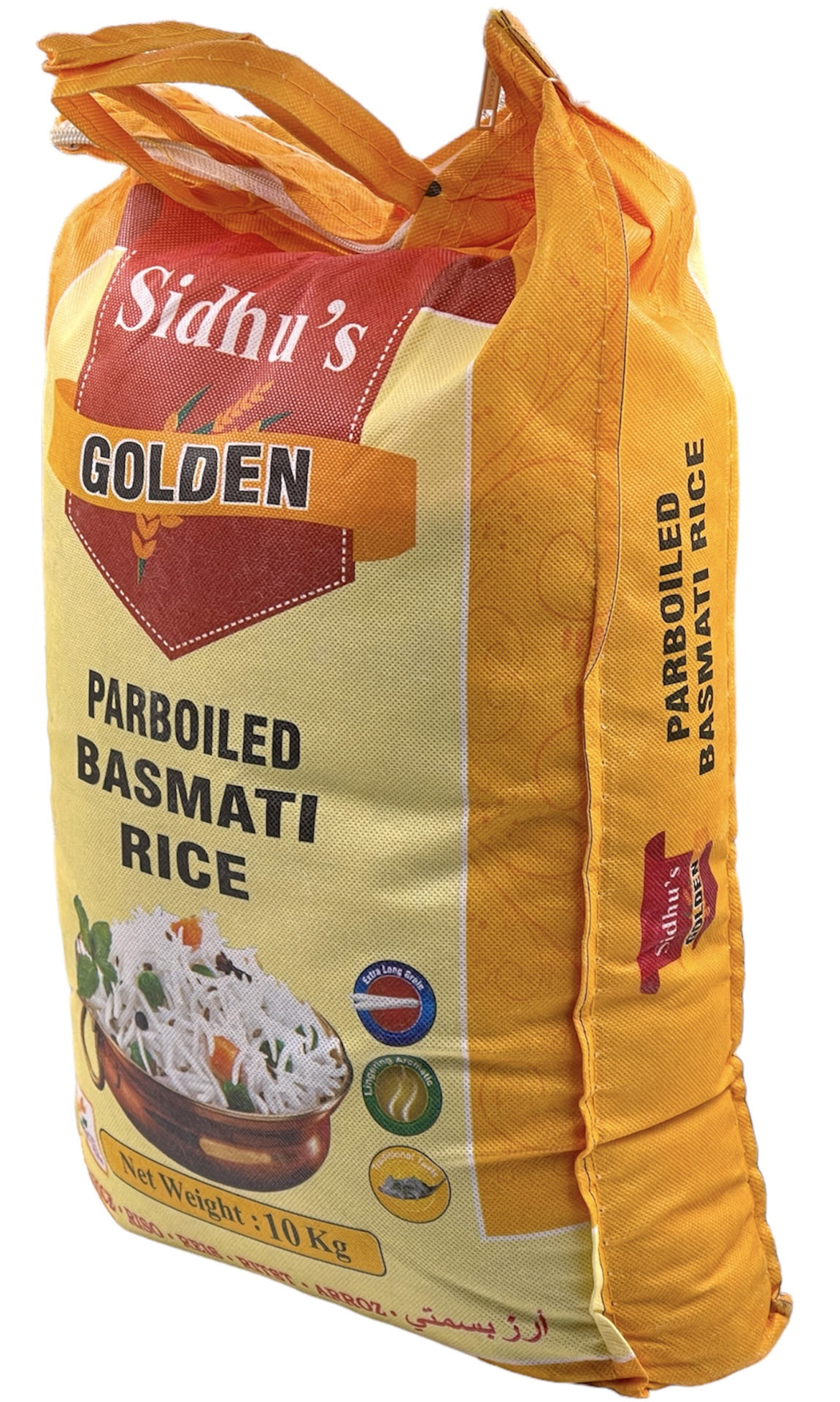 Sidhu's White Gold Golden Sella Basmati Rice 10kg - Yogi Mart - Online ...