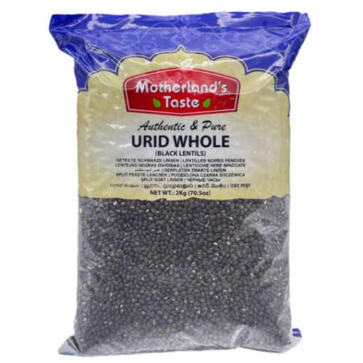 Bild von Motherland's Taste Urid Whole (Urid Beans) 2Kg