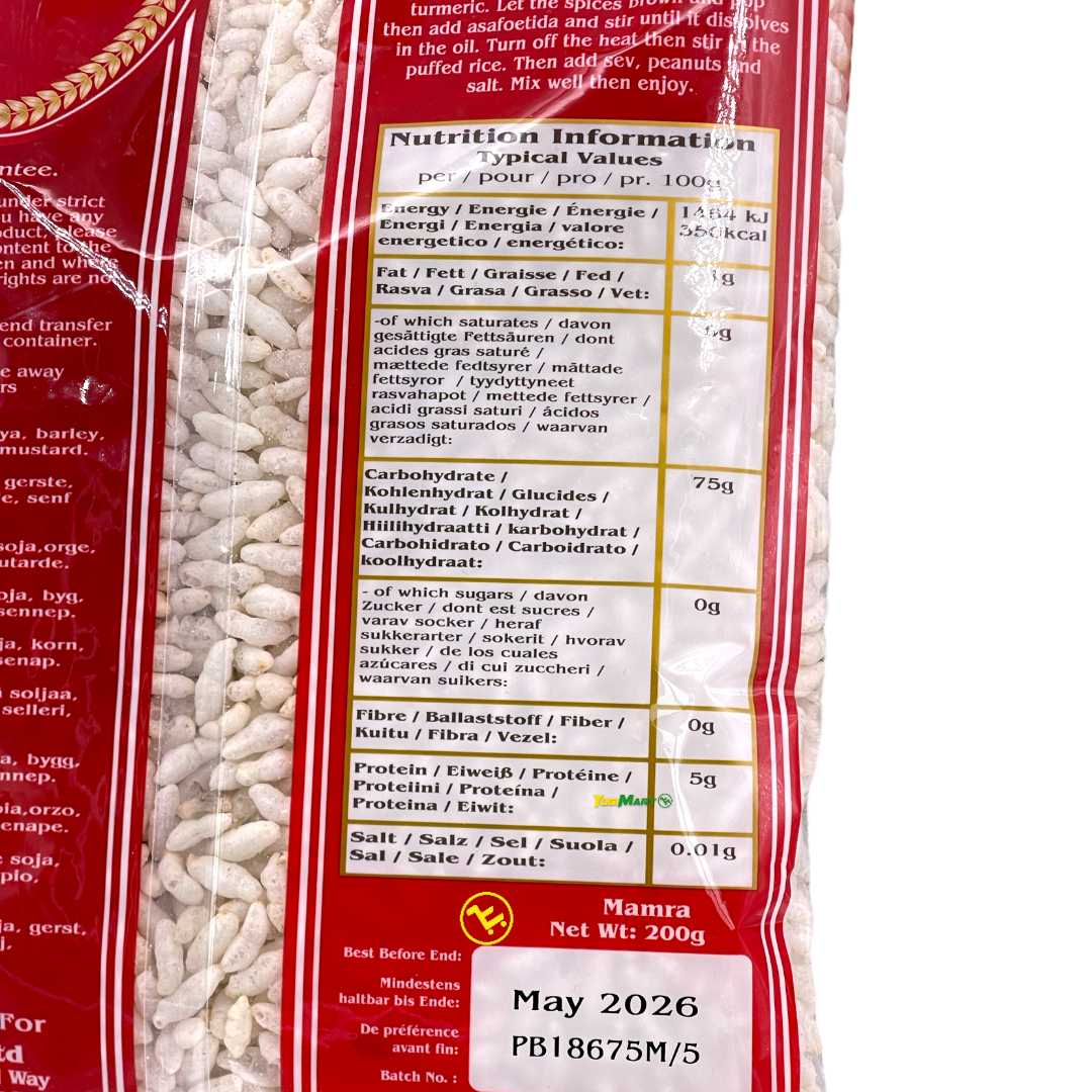 Heera Puffed Rice (Mamra) 200g - Exp 30.05.2026 - Yogi Mart - Online ...