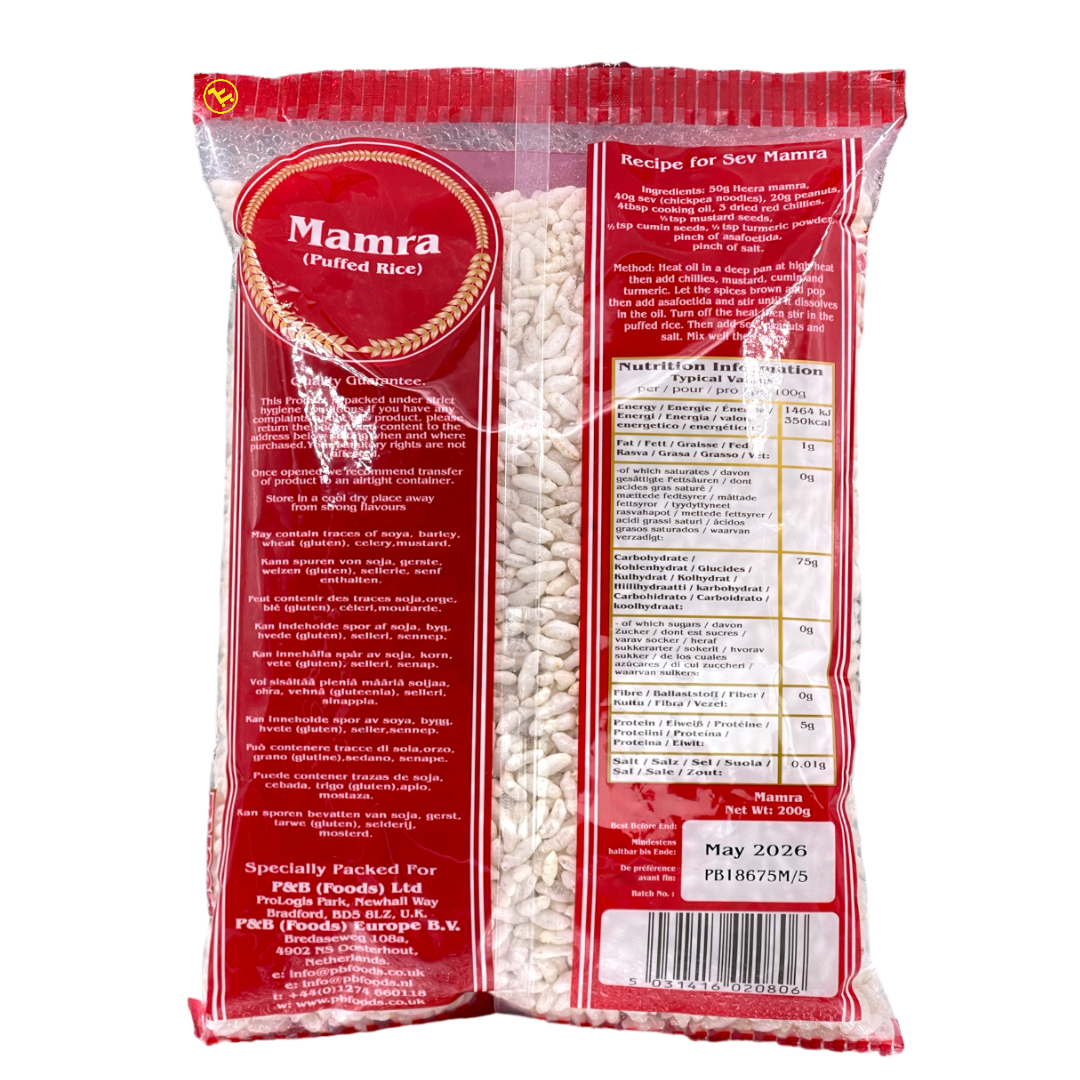 Heera Puffed Rice (Mamra) 200g - Exp 30.05.2026 - Yogi Mart - Online ...