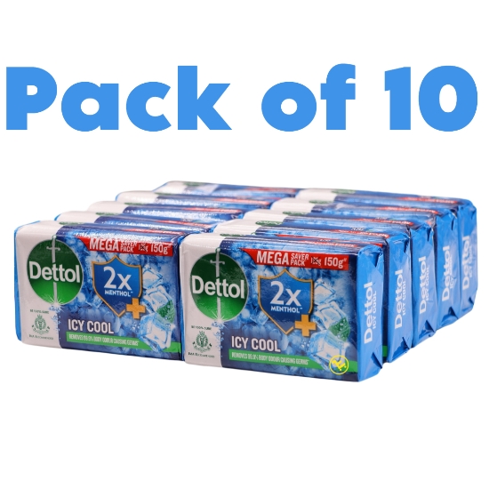 Bild von Dettol Soap Icy Cool Pack of 10x150g 
