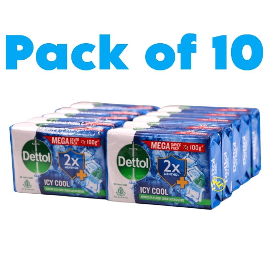 Bild von Dettol Soap Icy Cool Pack of 10x100g