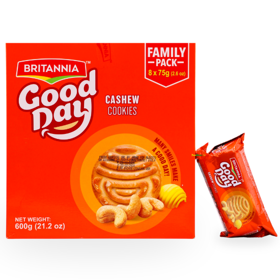 Bild von Britannia Good Day Cashew Cookies Family Pack 8x75g
