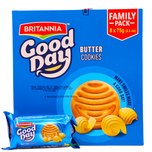 Picture of Britannia Good Day Butter Cookies Family Pack 8x75g