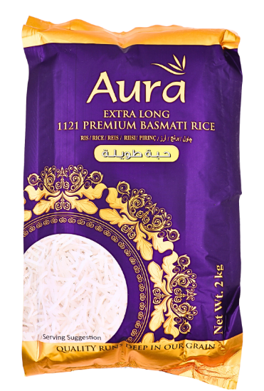 Bild von Aura Extra Long 1121 Premium Basmati Rice 2kg