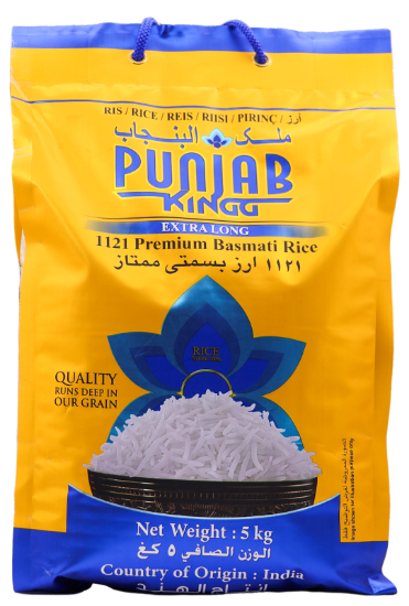 Bild von Punjab Kingg Extra Long 1121 Premium Basmati Rice 5kg